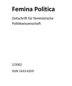Femina Politica 2-2002 | Geschlechterdemokratie