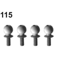 50115 Kugelkopfschrauben 10mm 4 Stück
