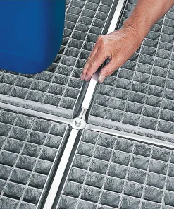 Abdeckplatte für Auffangwannen aus GFK für 2 und 4 x 200 l Fässer, für 4er Aufstellung