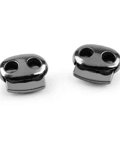 Metall Kordelstopper in Gunmetal 15 x 18mm (oval)