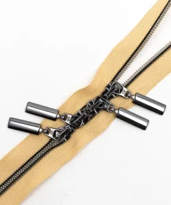 Premium Reißverschlüsse – 120cm – Banana Cream in Gunmetal